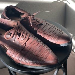 Forever 21 Cutout Burgundy Oxfords